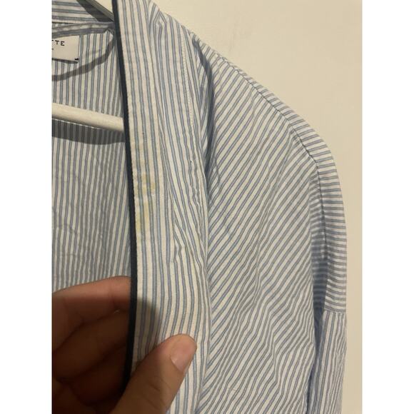 ATELIERS SCARLETTE Kimonour And White Stripe Robe - No Tie - Picture 6 of 8